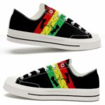 LTS-U-Ctry-BFH-Afri-220509VY10 @ Africa Black Flag Handcuf-Africa Juneteenth Flag Low Top Shoes