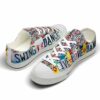 LTS-U-Hobb-LP-Swng-220509VY10 @ Swing Dance License Plat-Swing Dance Live Love Dance License Plate Low Top Shoes