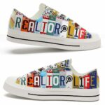 LTS-U-Job-LLP-Relt-220509VY10 @ Realtor Life Lisence Palett-Realtor Life License Plate Low Top Shoes