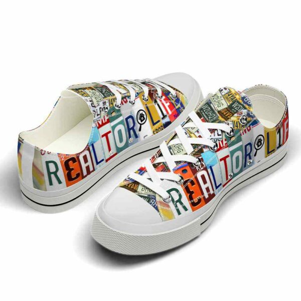 LTS-U-Job-LLP-Relt-220509VY10 @ Realtor Life Lisence Palett-Realtor Life License Plate Low Top Shoes