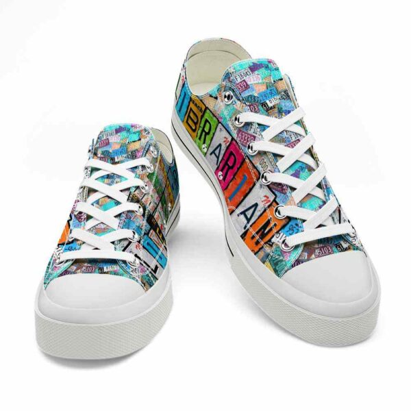 LTS-U-Job-LLR-T11-220509VY10 @ Librarian Live Love Rea-Librarian Live Love Read License Plate Low Top Shoes