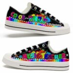 LTS-U-Job-CTW-Mtcer-220509VY10 @ Music Teacher Colorful The Worl-Music Teacher Color The World With Kindness Low Top Shoes