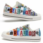 LTS-U-Job-ISH-Relt-220509VY10 @ Realtor I Sell House-Realtor I Sell Houses License Plate Low Top Shoes