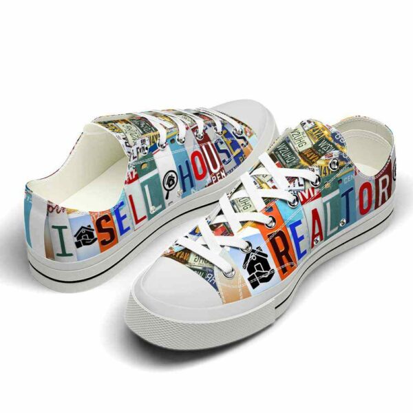 LTS-U-Job-ISH-Relt-220509VY10 @ Realtor I Sell House-Realtor I Sell Houses License Plate Low Top Shoes