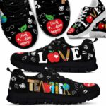 SS-U-Job-Vy1TeacToolLove-Tcer-0-Teacher Apple Teach Love Inspire Sneakers Shoes