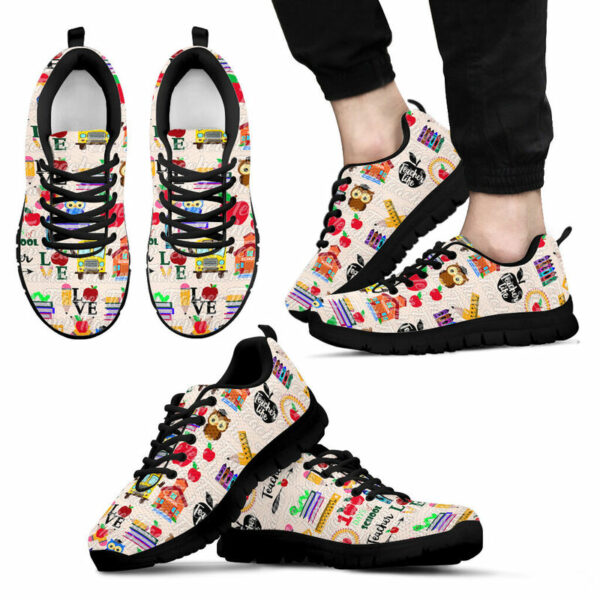 SS-U-Job-LovePattern-Tcer-0-Teacher Love Pattern Sneakers Shoes