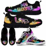 SS-U-Job-LoveWate-Dgrm-0-Dog Groomer Watercolor Love Sneakers Shoes