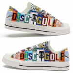 LTS-U-Hobb-CLP-Dgof-220531VY10 @ Disc Golf Colorful License Plate-Disc Golf Colorful License Plate Low Top Shoes