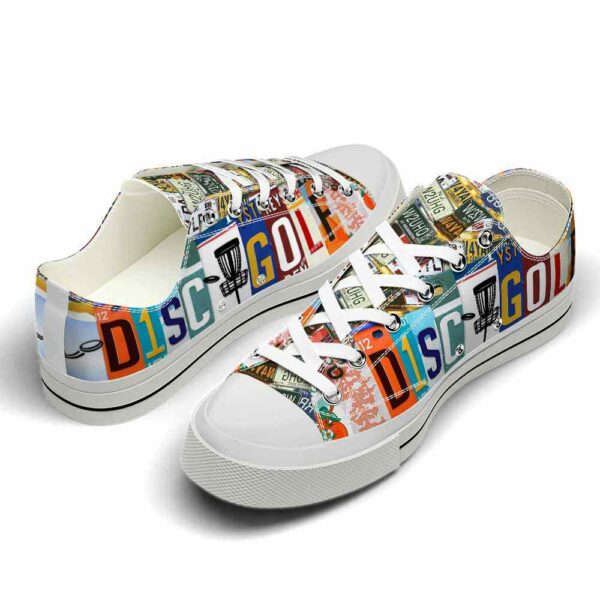 LTS-U-Hobb-CLP-Dgof-220531VY10 @ Disc Golf Colorful License Plate-Disc Golf Colorful License Plate Low Top Shoes