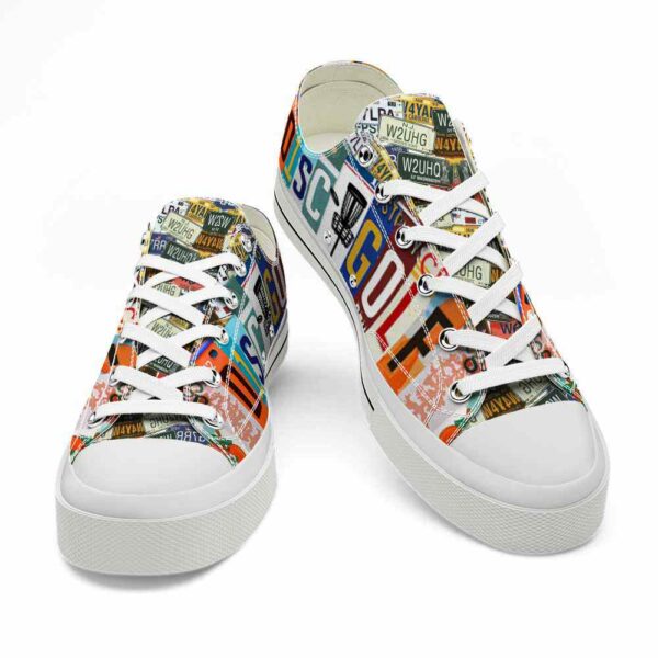 LTS-U-Hobb-CLP-Dgof-220531VY10 @ Disc Golf Colorful License Plate-Disc Golf Colorful License Plate Low Top Shoes