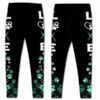 LEGG-W-Job-VY1PrinHearColo-Dgrm-0-Dog Groomer Love Green Paws Pattern Leggings