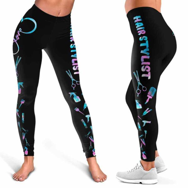 LEGG-W-Job-LW-Hsty-220221VY10 @ Hair Stylist Love Watercolo-Hairstylist Pastel Watercolor Tools Leggings