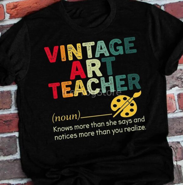 TS-U-Job-Vint-Atcr-0-Art Teacher Vintage Definition T-Shirt