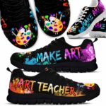 SS-U-Job-WP-Atcr-210716VY10 @ Art Teacher Watercolor Palett-Art Teacher Watercolor Palette Make Art Sneakers