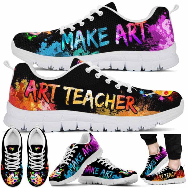 SS-U-Job-WP-Atcr-210716VY10 @ Art Teacher Watercolor Palett-Art Teacher Watercolor Palette Make Art Sneakers