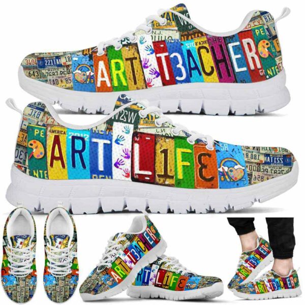 SS-U-Job-CLP-Atcr-210716VY10 @ Art Teacher Colorful Lisence Plate-Art Teacher Art Life Colorful License Plate Sneakers