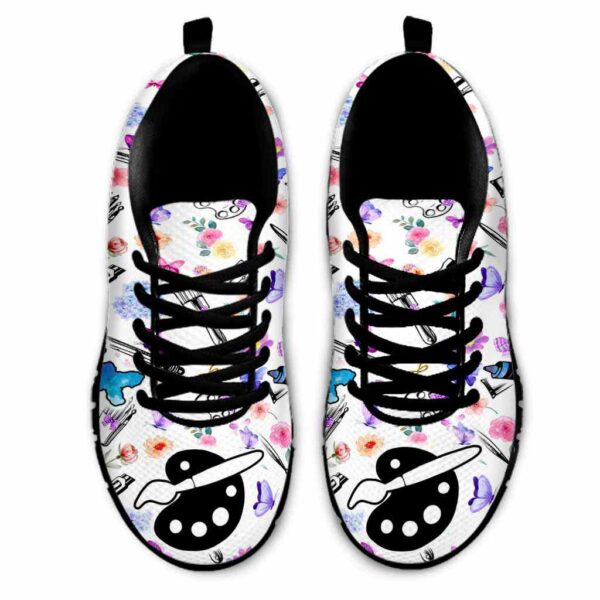 SS-U-Job-CFP-Atcr-210716VY10 @ Art Teacher Colorful Flowers Patter-Art Teacher Yall Need Art Flowers Pattern Sneakers