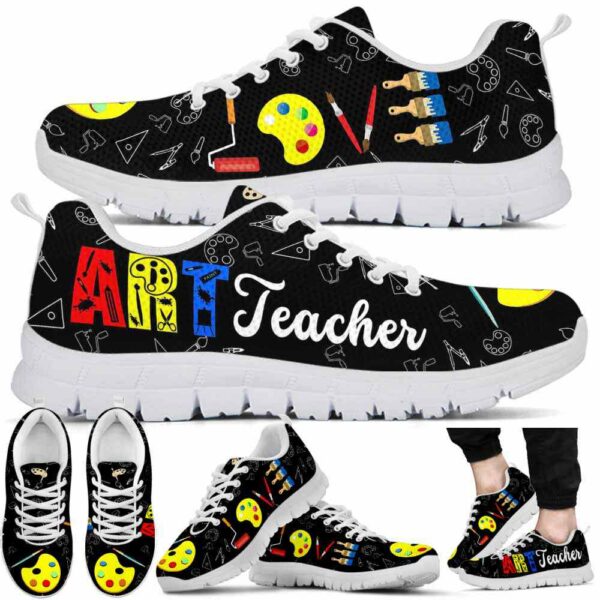 SS-U-Job-LPP-Atcr-210712VY10 @ Art Teacher Love Palette Patter-Art Teacher Palette Love Pattern Sneakers