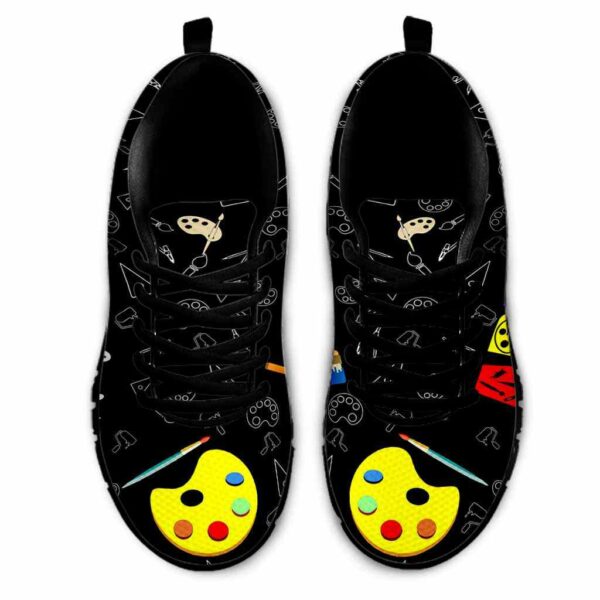 SS-U-Job-LPP-Atcr-210712VY10 @ Art Teacher Love Palette Patter-Art Teacher Palette Love Pattern Sneakers