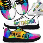 SS-U-Job-WHW-Atcr-210716VY10 @ Art Teacher Watercolor Half Whit-Art Teacher Watercolor Make Art Sneakers