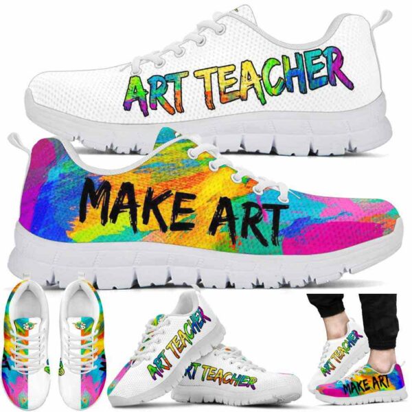 SS-U-Job-WHW-Atcr-210716VY10 @ Art Teacher Watercolor Half Whit-Art Teacher Watercolor Make Art Sneakers