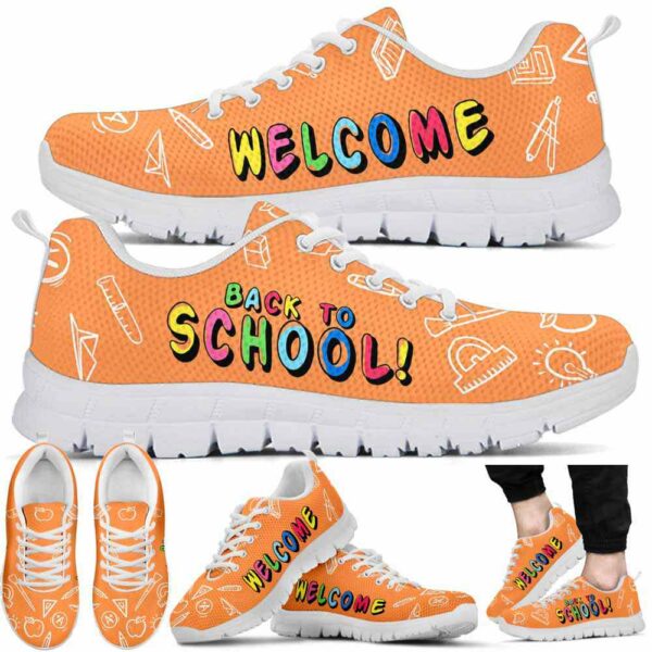 SS-U-Job-BTS-Tcer-220610NA10 @ Teacher Back To School-Teacher Orange Welcome Back To School Sneakers