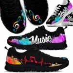 SS-U-Job-WHB-Mtcer-220610NA10 @ Music Teacher Watercolor Heart beat-Music Teacher Watercolor Heartbeat Sneakers