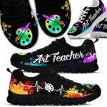 SS-U-Job-W-Atcr-220610NA10 @ Art Teacher Watercolor-Art Teacher Watercolor Heartbeat Sneakers