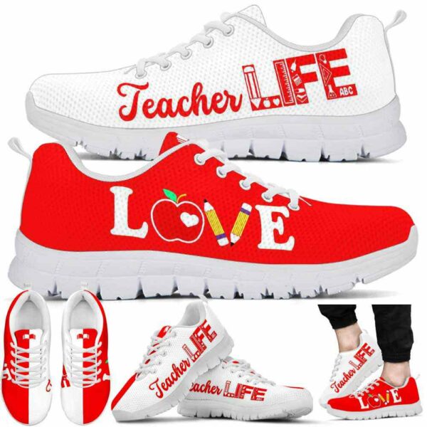 SS-U-Job-RWL-Tcer-210701VY10 @ Teacher Red White Life-Teacher Love Life Red White Sneakers