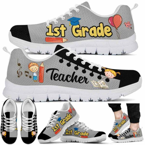 SS-U-Job-1GR-1Tcer-220610NA10 @ 1st Grade Teacher 1st Grade Rock-1St Grade Teacher Black Grey 1St Grade Sneakers