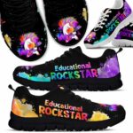 SS-U-Job-WUG-T8-210614VY10 @ Principal Watercolor Unicorn Guitar-Principal Watercolor Educational Rockstar Sneakers