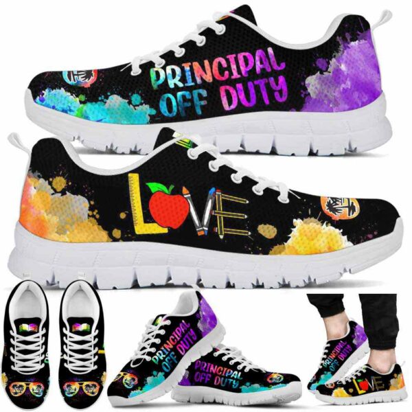 SS-U-Job-WLG-T8-210614VY10 @ Principal Watercolor Love Glasses-Principal Retired Off Duty Watercolor Sneakers