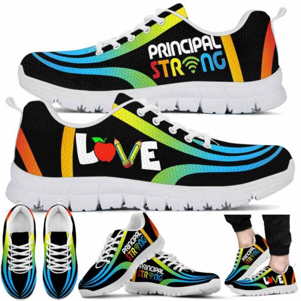 SS-U-Job-RLT-T8-210614VY10 @ Principal Raibow Line Text-Principal Strong Rainbow Line Sneakers