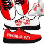SS-U-Job-RWG-T8-210614VY10 @ Principal Red White Glasses-Principal Retired Off Duty Red White Sneakers