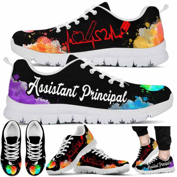 SS-U-Job-WA-Aspc-220610NA10 @ Assistant Principal Watercolor Apple-Assistant Principal Watercolor Heartbeat Sneakers