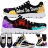 SS-U-Job-W-Sbdr-220610NA10 @ Bus Driver Watercolor-School Bus Driver Apple Watercolor Heartbeat Sneakers