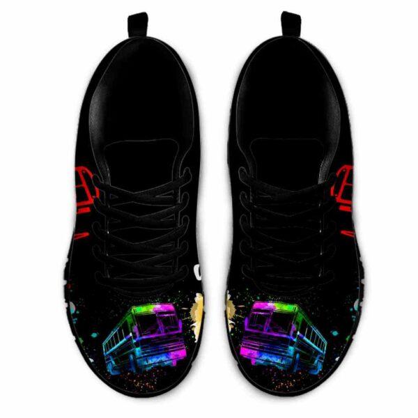 SS-U-Job-W-Sbdr-220610NA10 @ Bus Driver Watercolor-School Bus Driver Apple Watercolor Heartbeat Sneakers