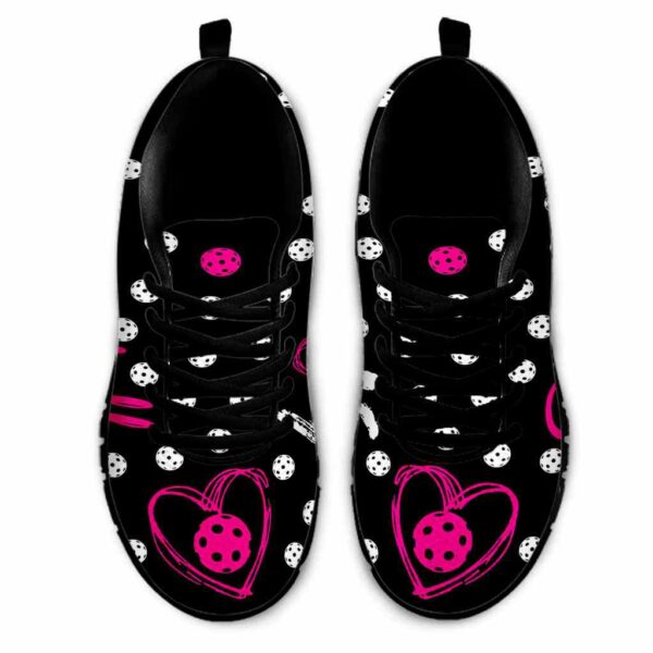 SS-U-Hobb-PLB-Pklb-210608VY10 @ Pickleball Pink Love Ball-Pickleball Pink Love Pattern Sneakers