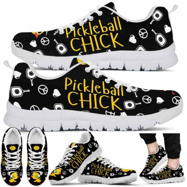 SS-U-Hobb-YCP-Pklb-210608VY10 @ Pickleball Yellow Chicken Pattern-Pickleball Chick Yellow Sneakers