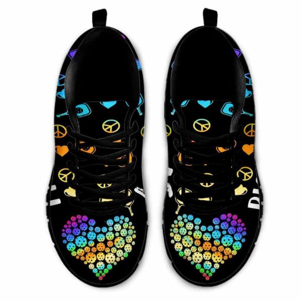 SS-U-Hobb-PPW-Pklb-210608VY10 @ Pickleball Peace Pattern Watercolor-Pickleball Love Peace Watercolor Pattern Sneakers