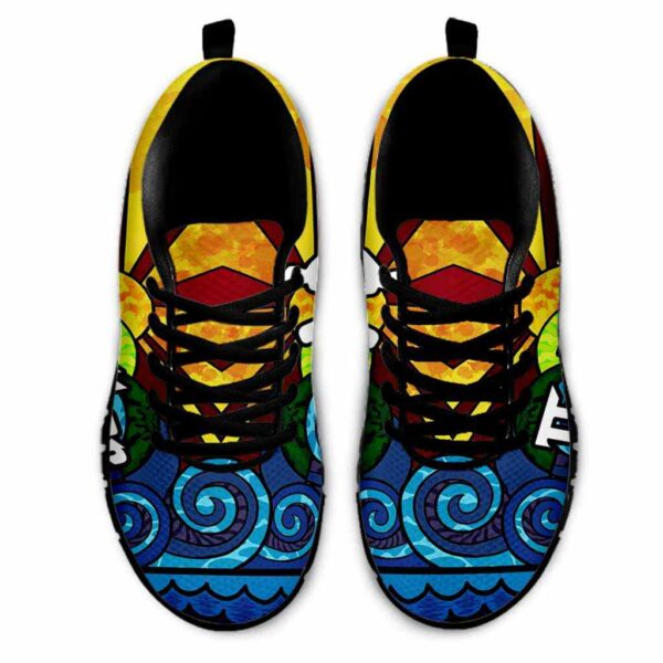 SS-U-Hobb-TDA-Pklb-210608VY10 @ Pickleball The Dinkfather Art-Pickleball Dinkfather Wave Sunset Sneakers
