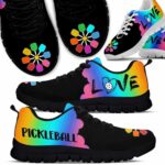 SS-U-Hobb-RP-Pklb-210608VY10 @ Pickleball Rainbow Paddle-Pickleball Love Cloud Paddles Sneakers