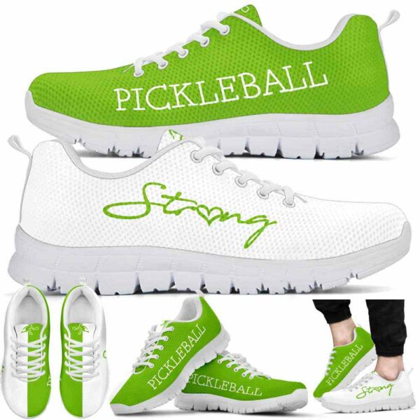 SS-U-Hobb-PS-Pklb-220610NA11 @ Pickleball Strong-Pickleball Strong Green White Sneakers