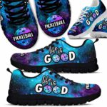 SS-U-Hobb-GTB-Pklb-210608VY10 @ Pickleball Galaxy Text Ball-Pickleball Galaxy Life Is Good Sneakers