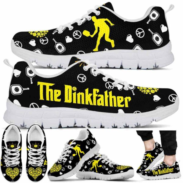 SS-U-Hobb-YBH-Pklb-210608VY10 @ Pickleball Yellow Ball Heart-Pickleball Yellow Dinkfather Sneakers