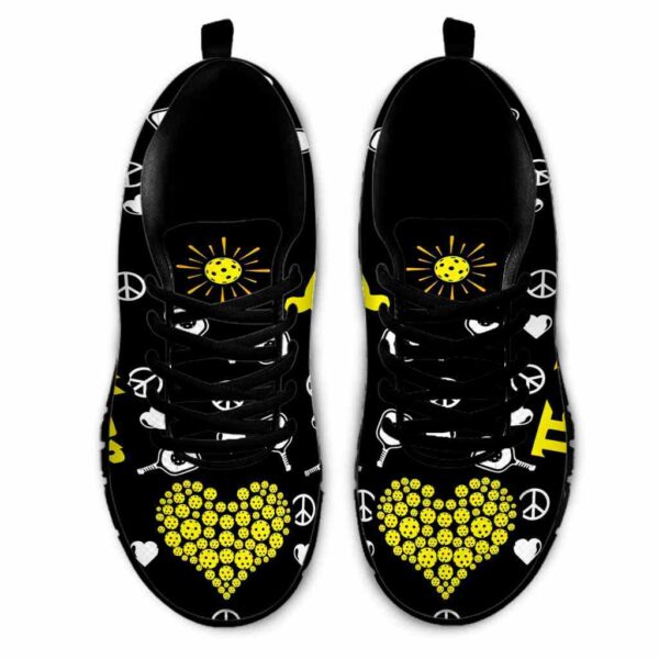 SS-U-Hobb-YBH-Pklb-210608VY10 @ Pickleball Yellow Ball Heart-Pickleball Yellow Dinkfather Sneakers
