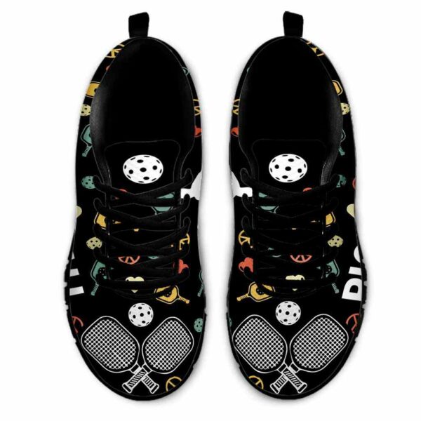 SS-U-Hobb-PLPR-Pklb-210608VY11 @ Pickleball Peace Love Pattern Retro-Pickleball Love Peace Retro Pattern Sneakers