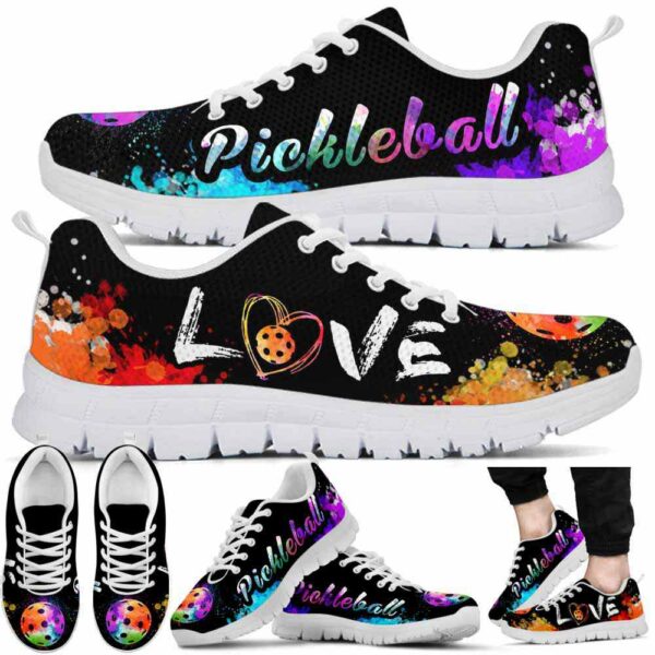 SS-U-Hobb-LW-Pklb-210608VY10 @ Pickleball Love Watercolor-Pickleball Watercolor Love Sneakers