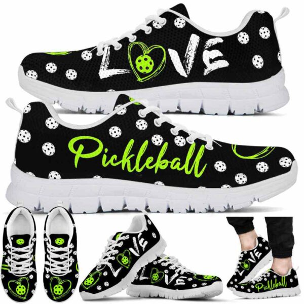 SS-U-Hobb-GLP-Pklb-210608VY10 @ Pickleball Green Love Pattern-Pickleball Love Green Pattern Sneakers