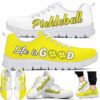 SS-U-Hobb-YWT-Pklb-210608VY10 @ Pickleball Yellow White Text-Pickleball Yellow White Life Is Good Sneakers